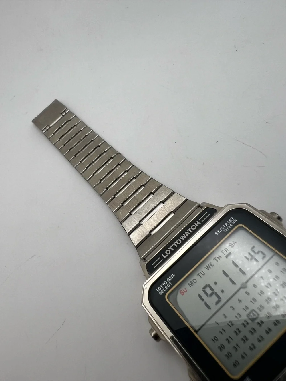 LOTTOWATCH calendar Stainless Steel Digital Watch - Silver